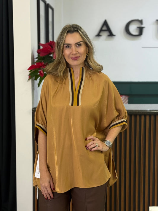 Camisa Over Size color Camel