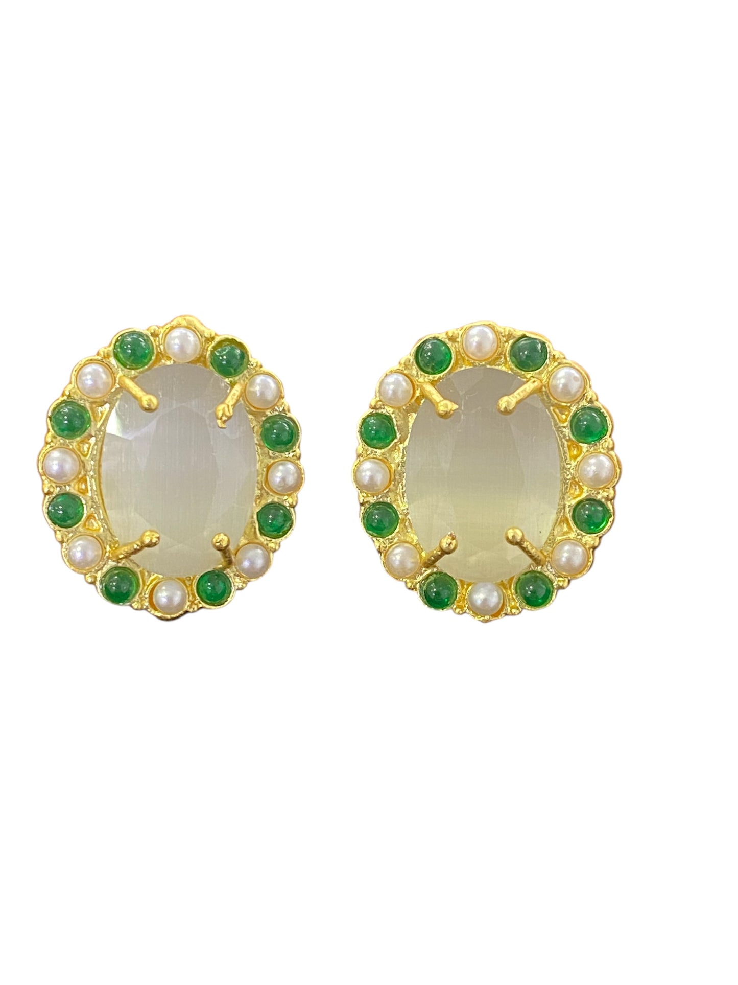 Aretes Ovalo Perlado