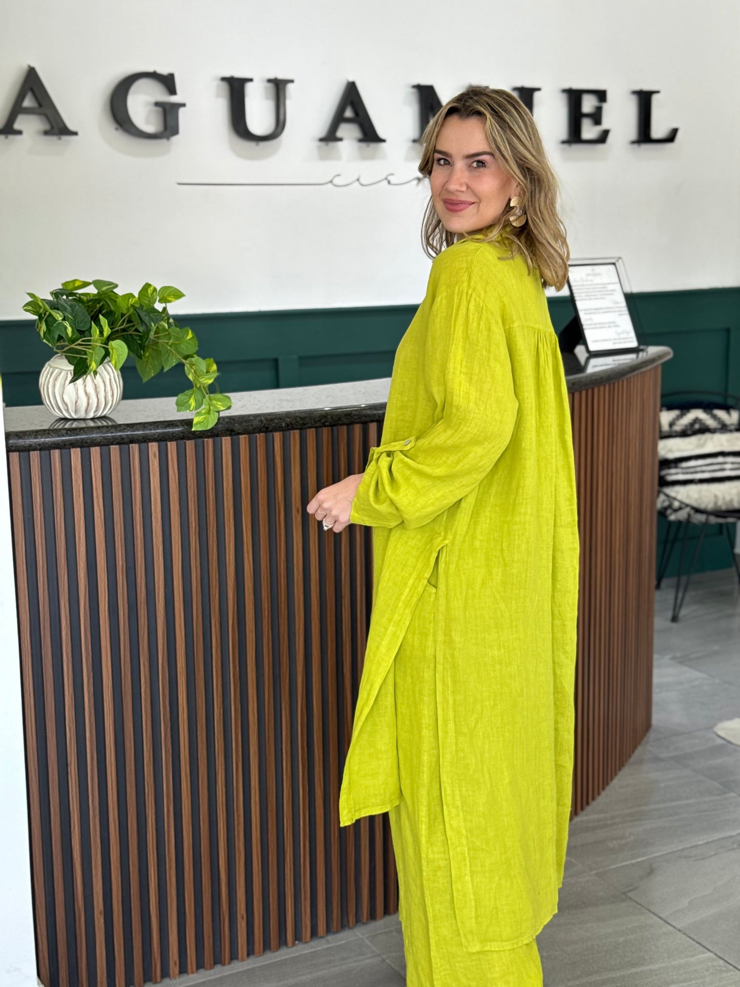 Conjunto verde pistacho