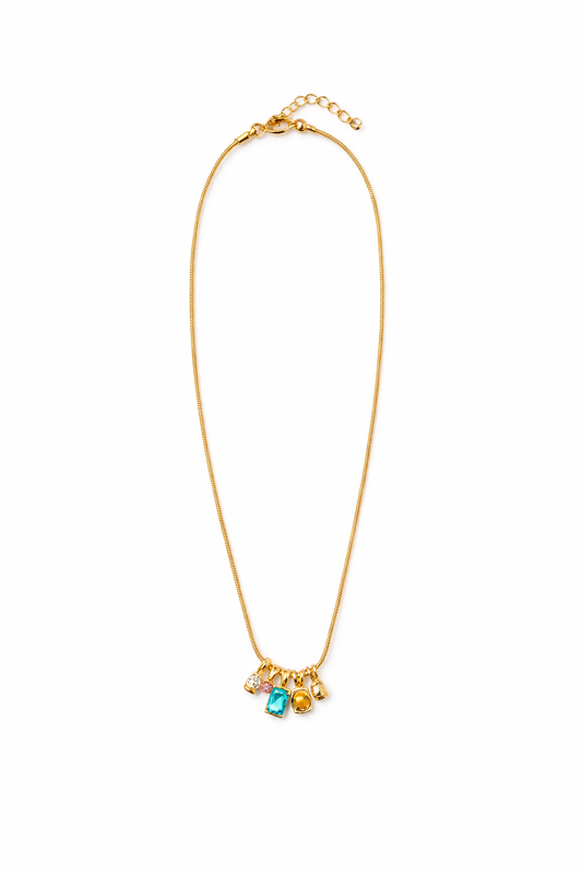 Collar Dijes Cristal Color