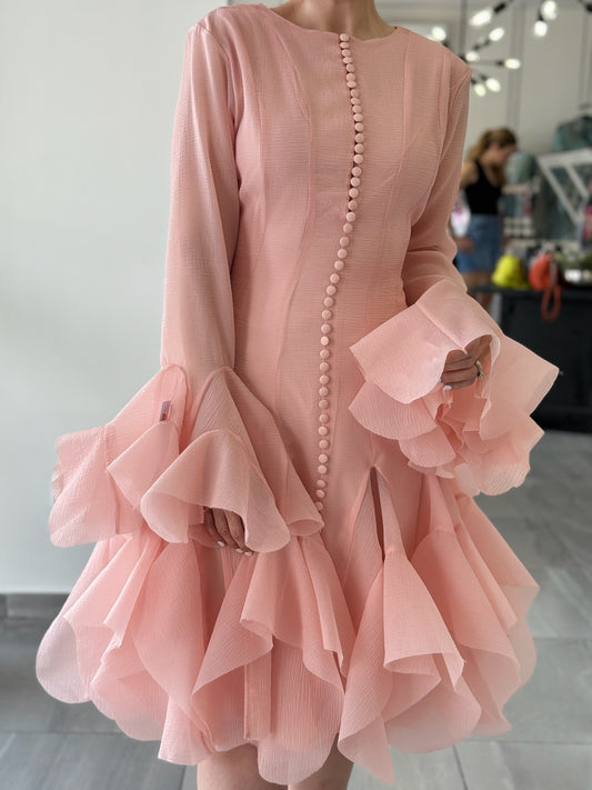Vestido olanes rosa