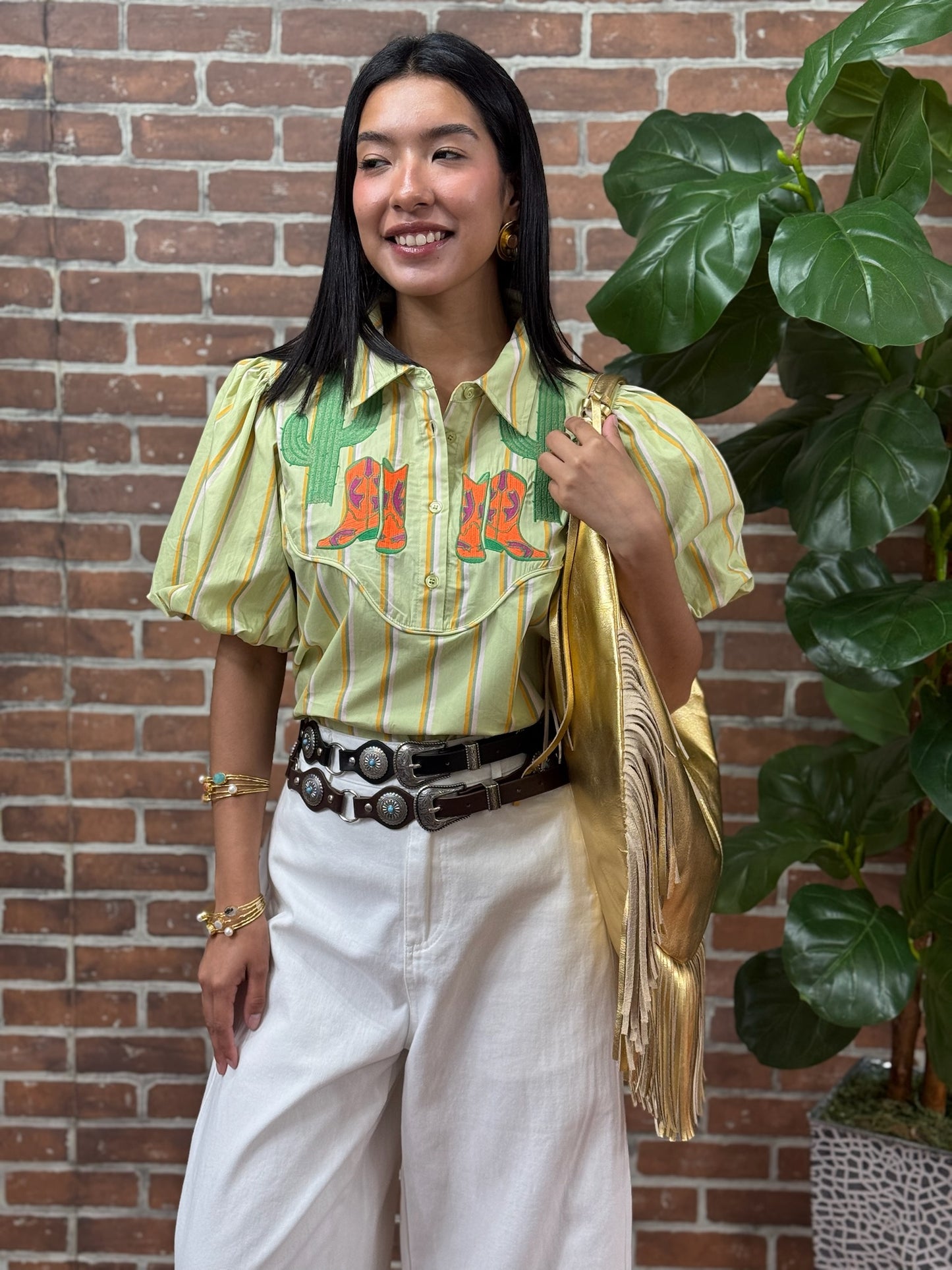 Blusa cactus/botas