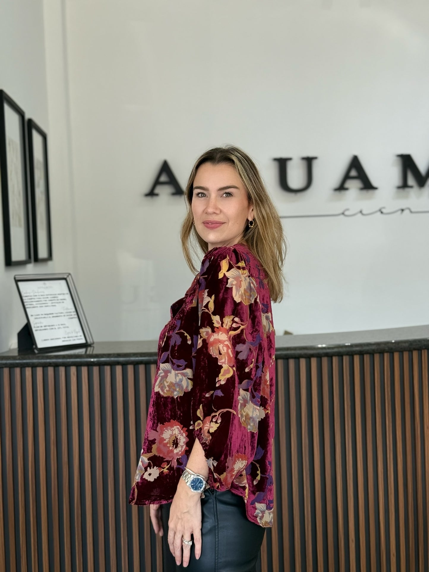 Blusa Terciopelo Floral
