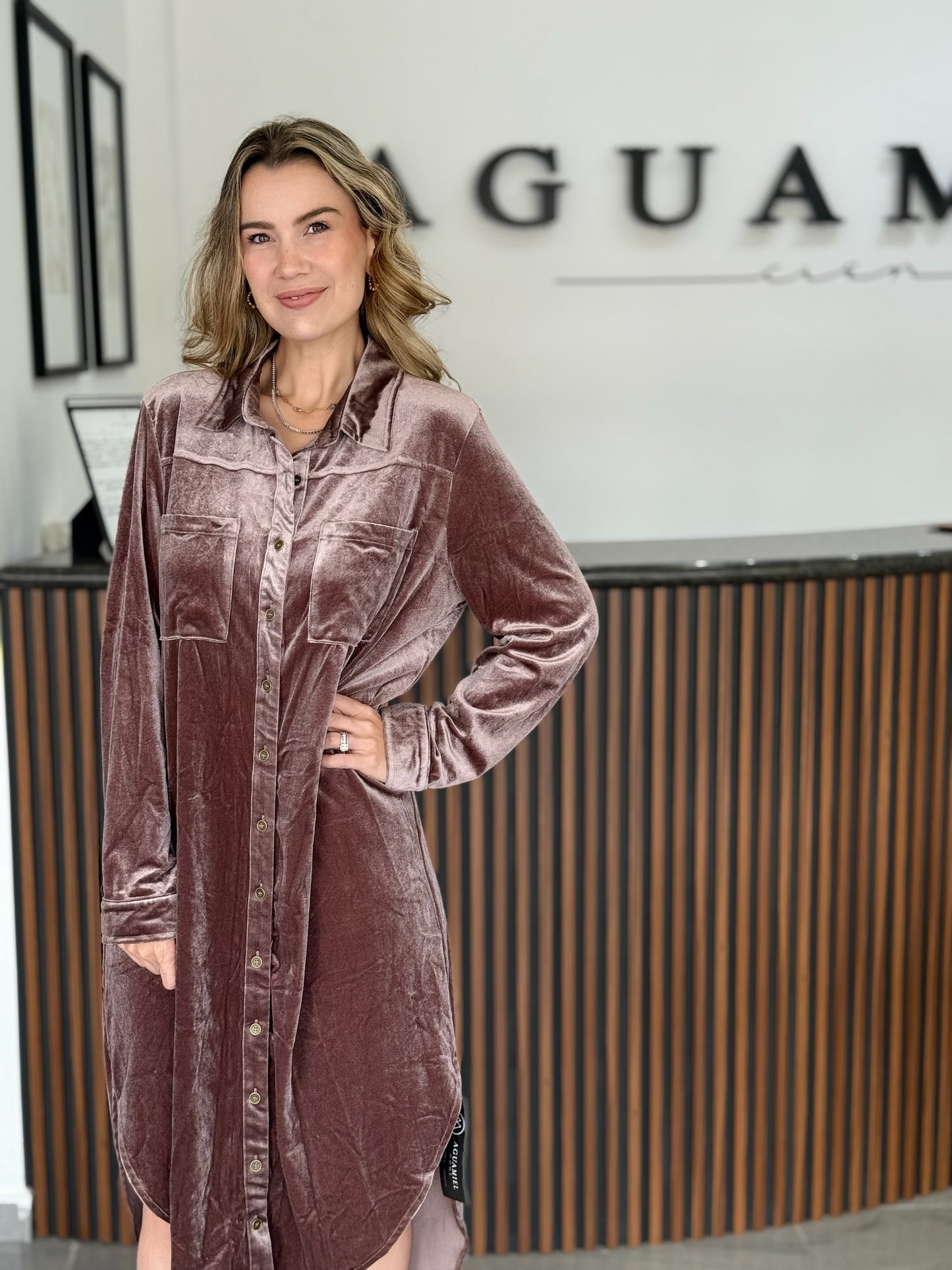 Vestido rosa velvet