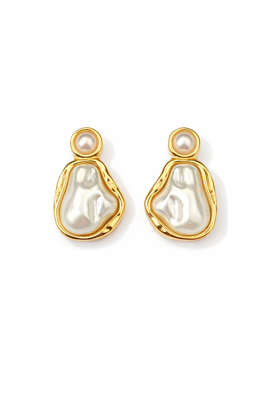 Aretes Perla Escultural
