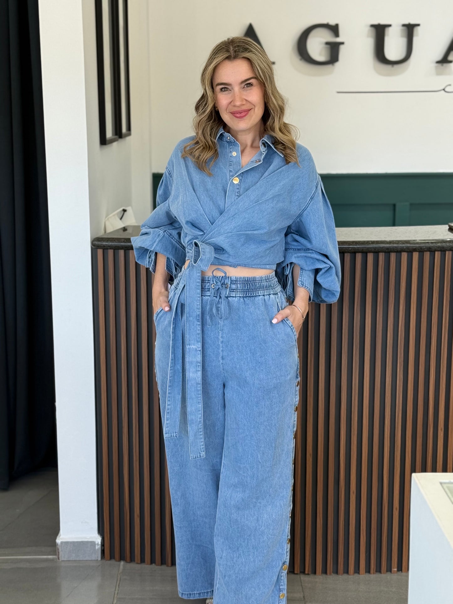 Set Denim Cruzado Botones
