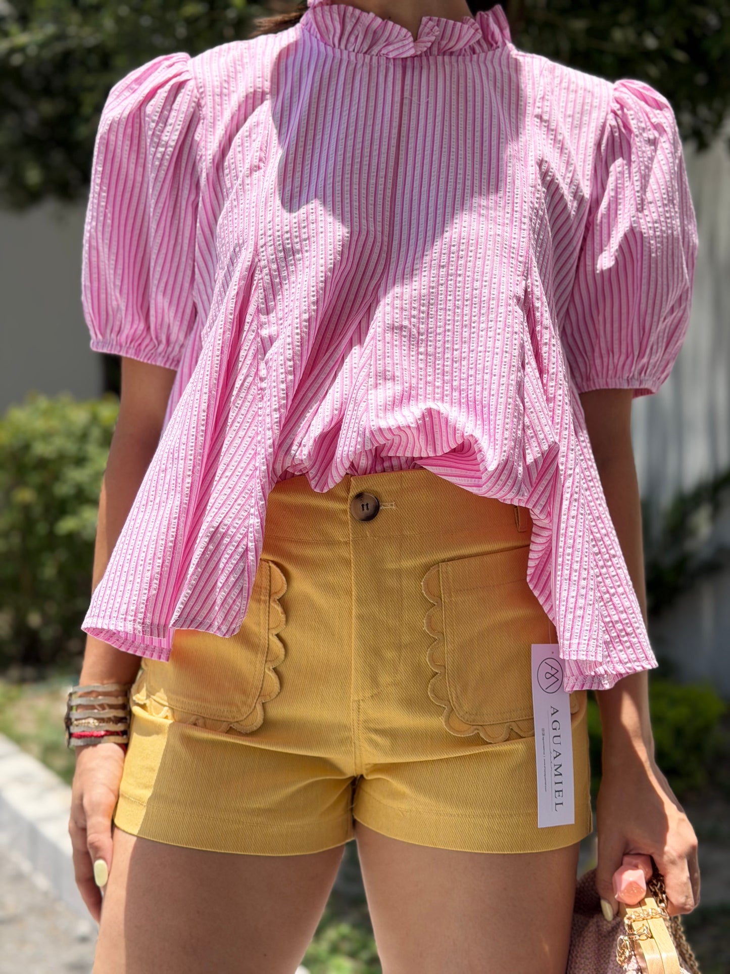 Short butter detail pocket