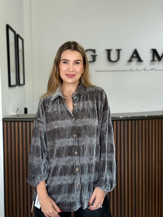 Blusa terciopelo fruncido