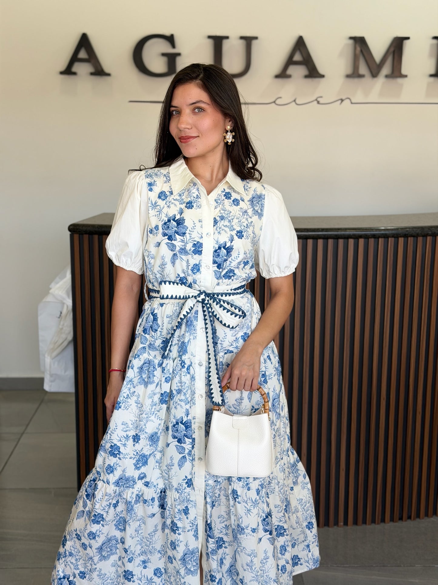 Vestido blue flowers