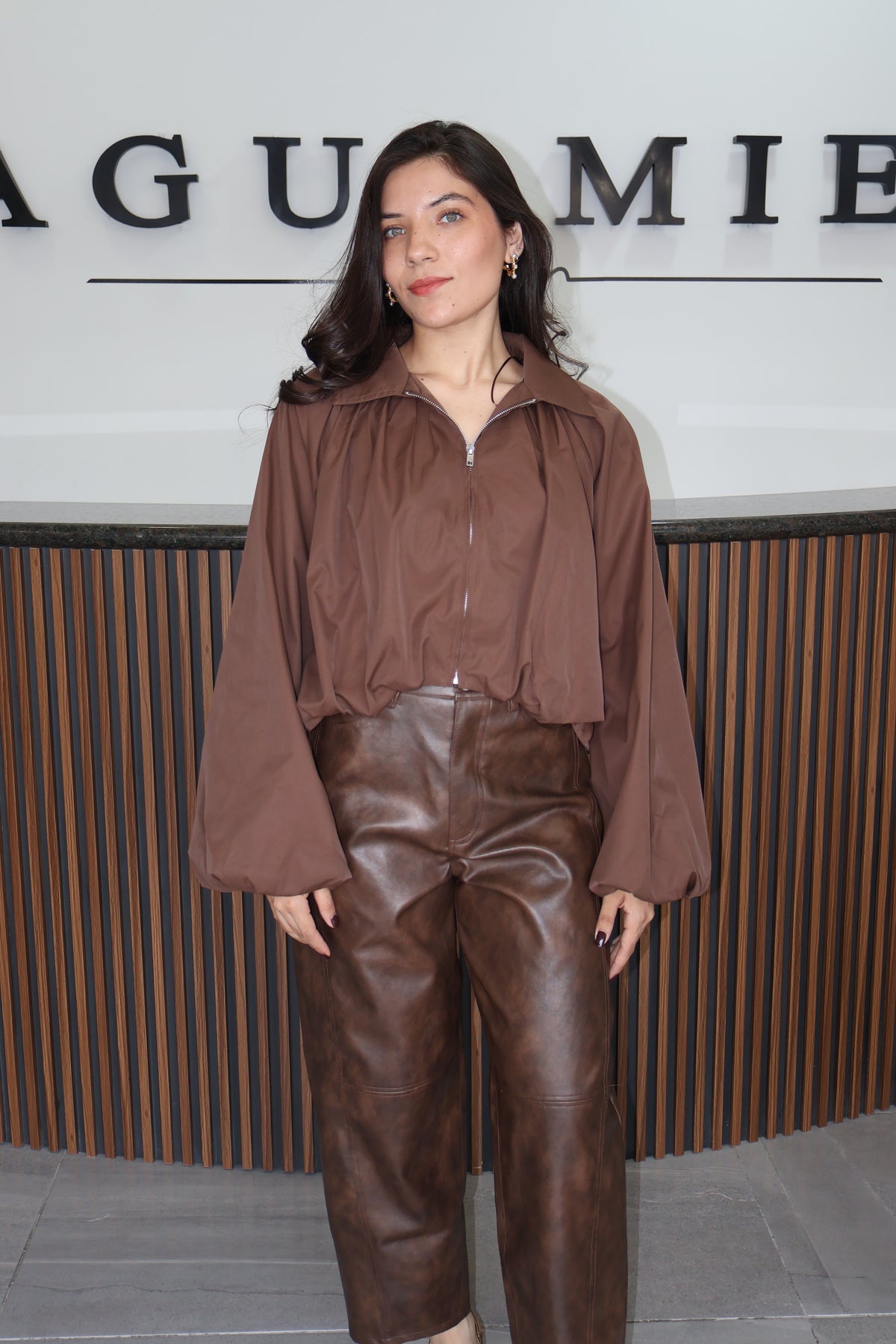 Ballon jacket brown