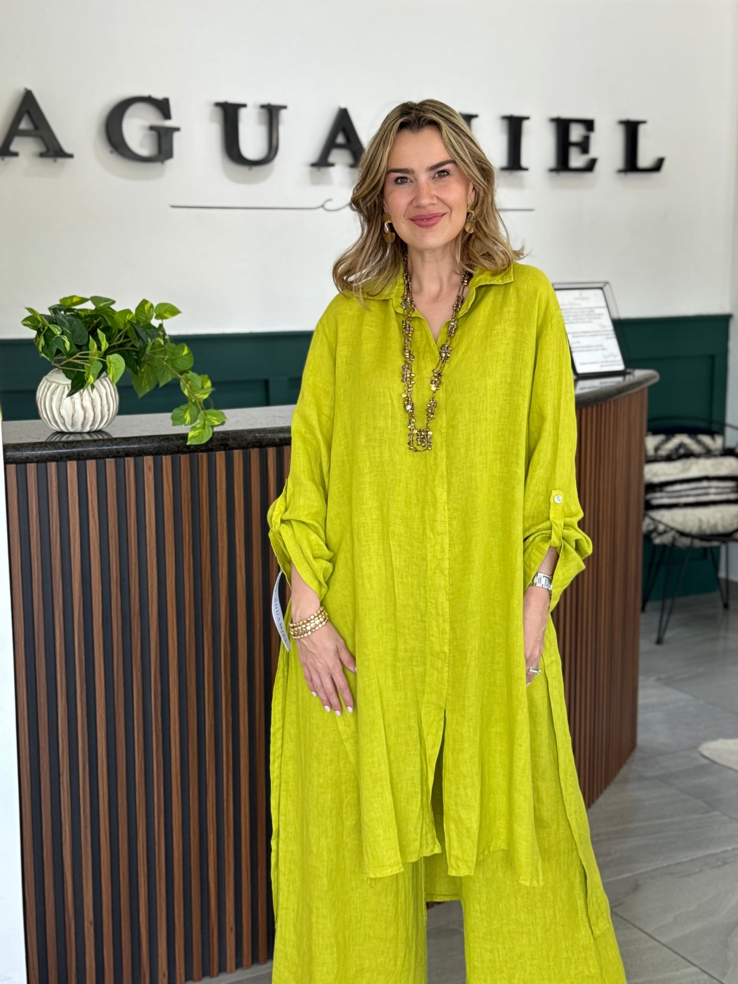 Conjunto verde pistacho