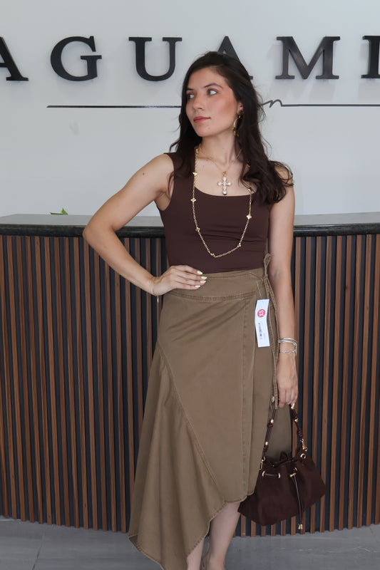 Falda WOOD asimetrica