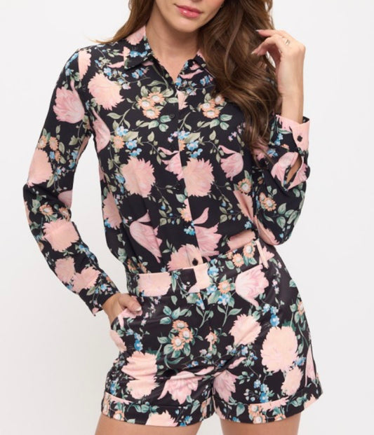 Conjunto Floral Noir