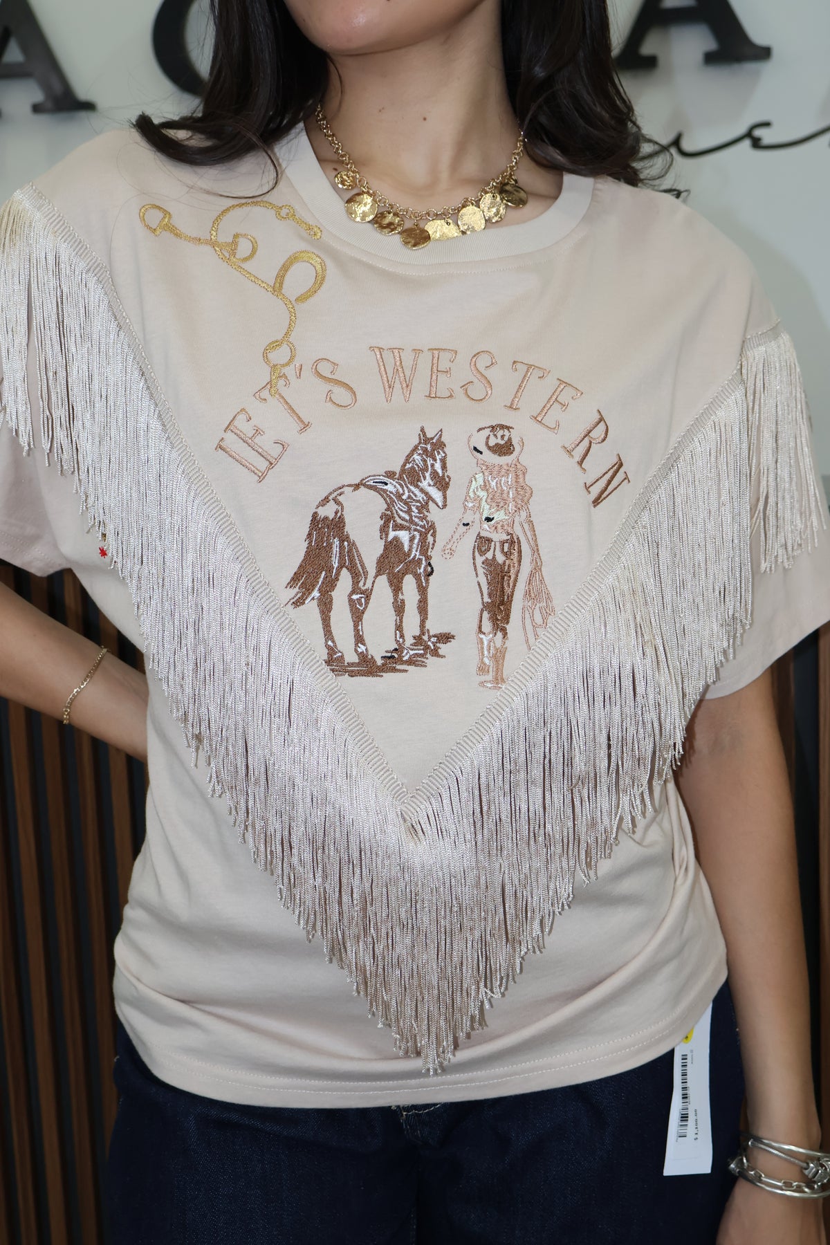 Blusa western flecos