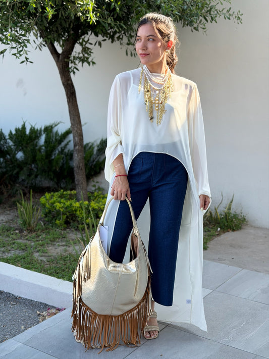Blusa beige capa