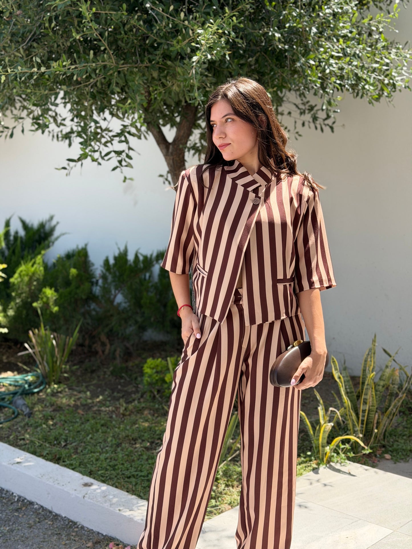 Mocha Stripes Set
