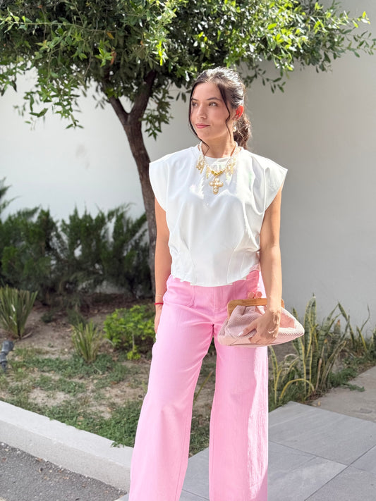 Pantalon malibu rosa