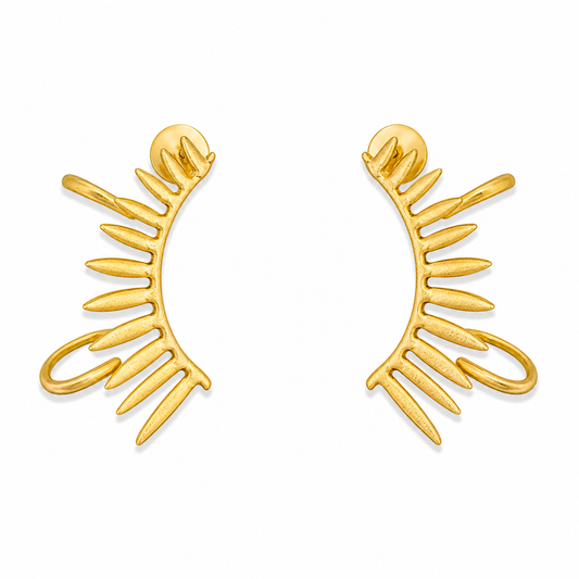 Aretes Abstract Spike Ear Cuff
