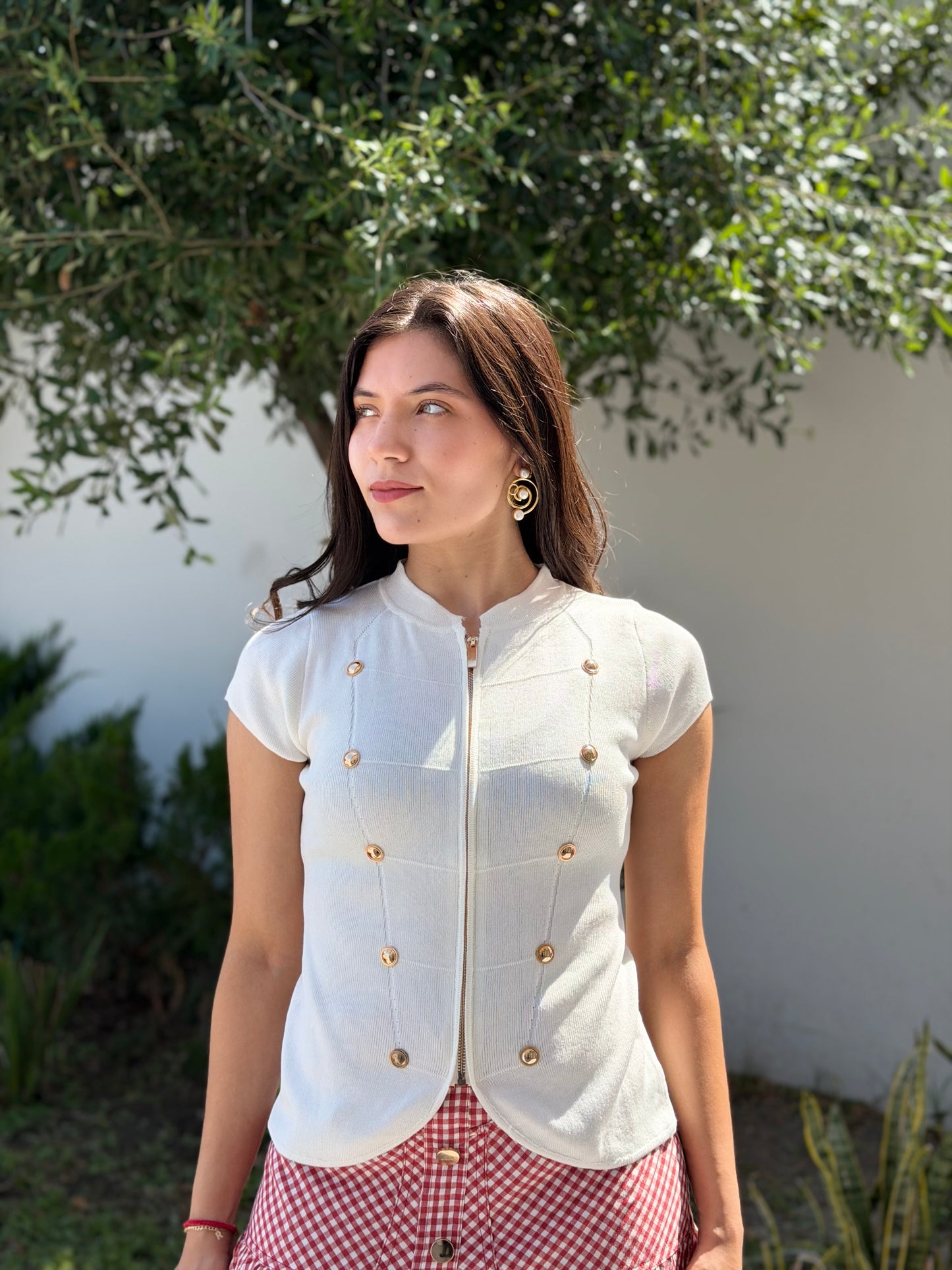 Golden Charm Knit Top