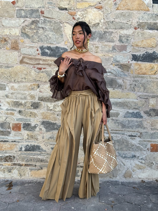 Pantalón Cargo Wide Leg Ajustable