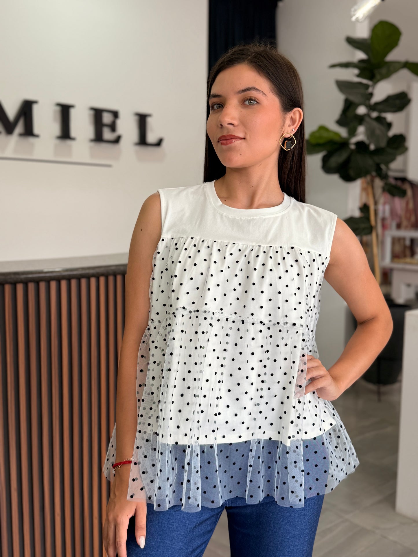 Blusa olanes lunares
