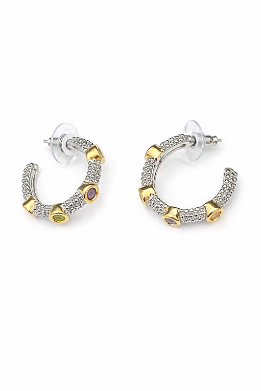 Aretes Aro Multigema