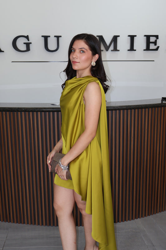 Vestido lime cascade