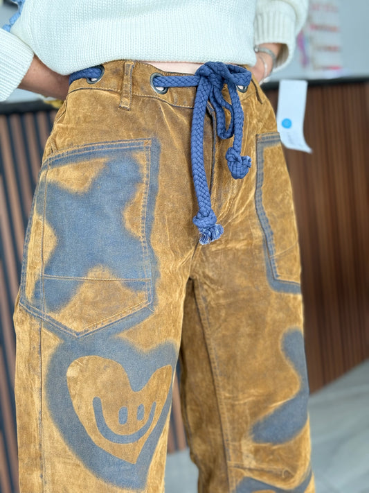 Vintage velvet pants brown