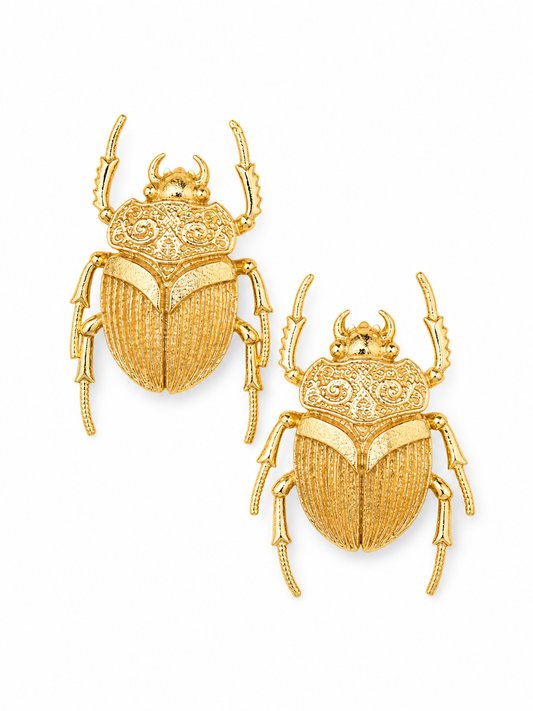 Aretes Escarabajo Dorado