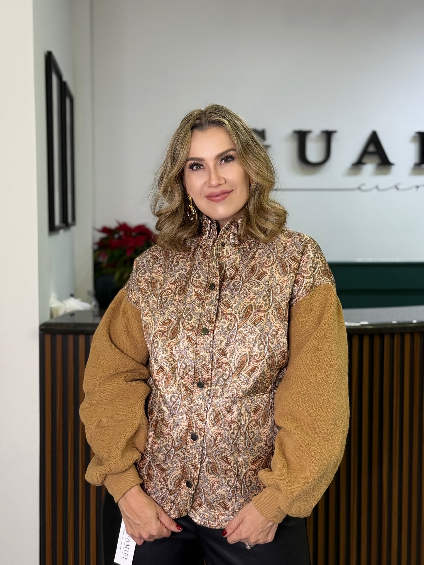 Chaqueta Acolchada con Mangas