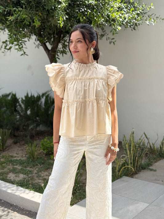 Pantalon blanco bolsos