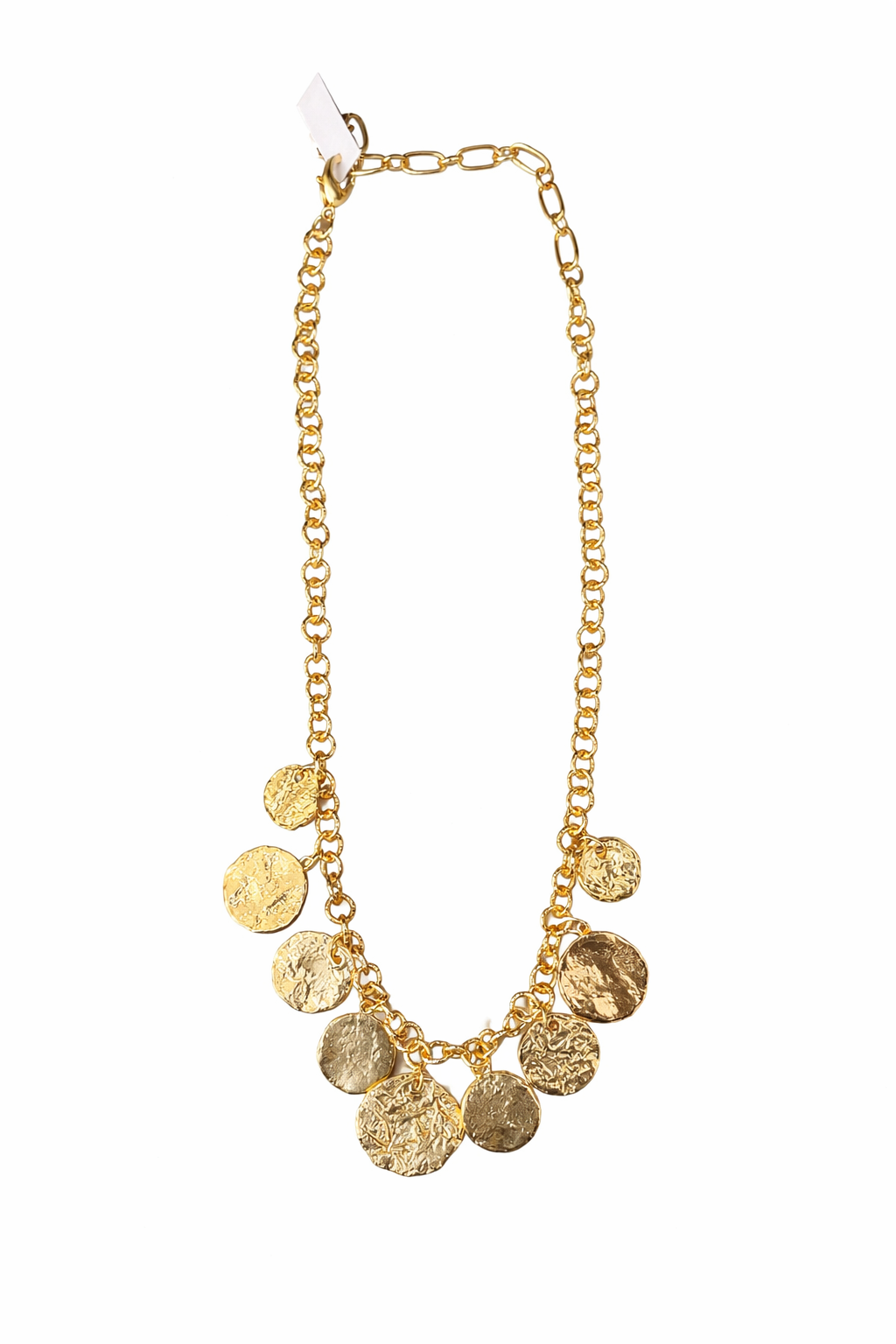 Collar Monedas Doradas Texturizadas