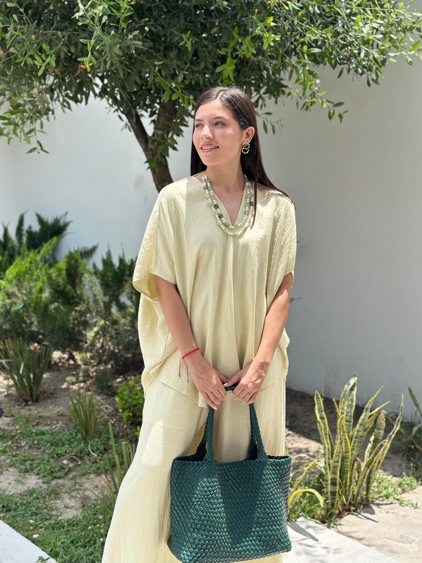 Set beige wide leg