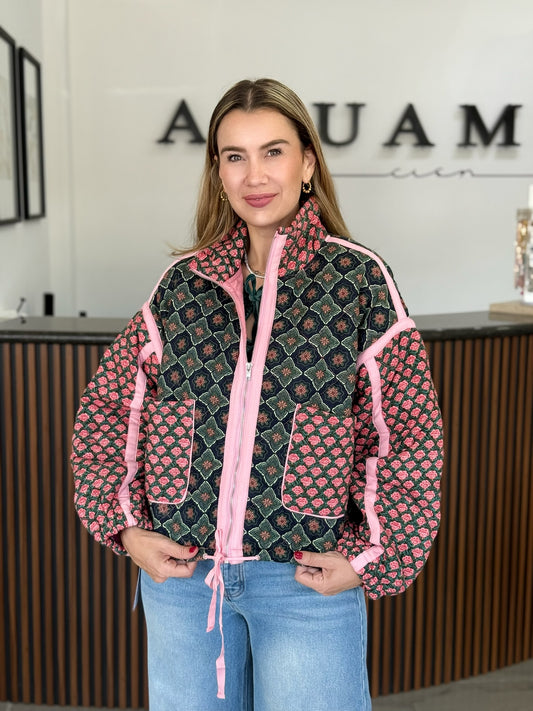 Chaqueta rose pattern pink
