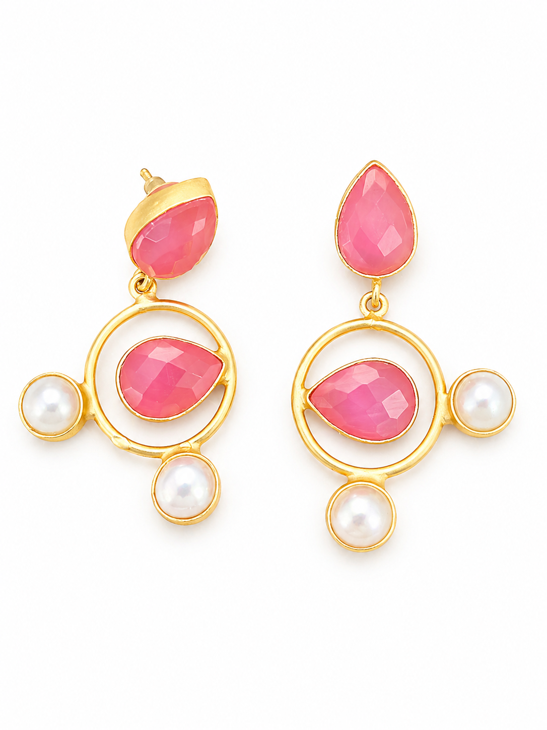Aretes Pink Glow Circle