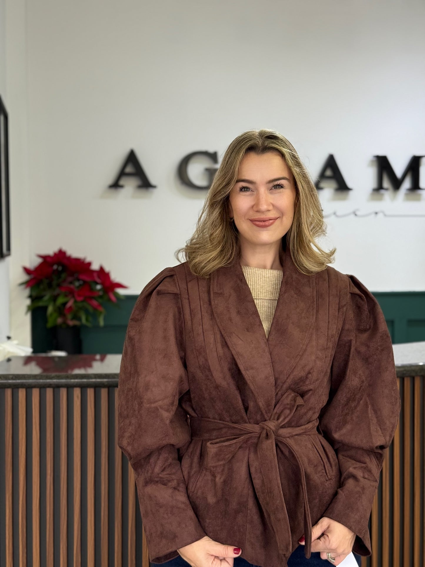 Chaqueta Suede “Bronze Wrap”