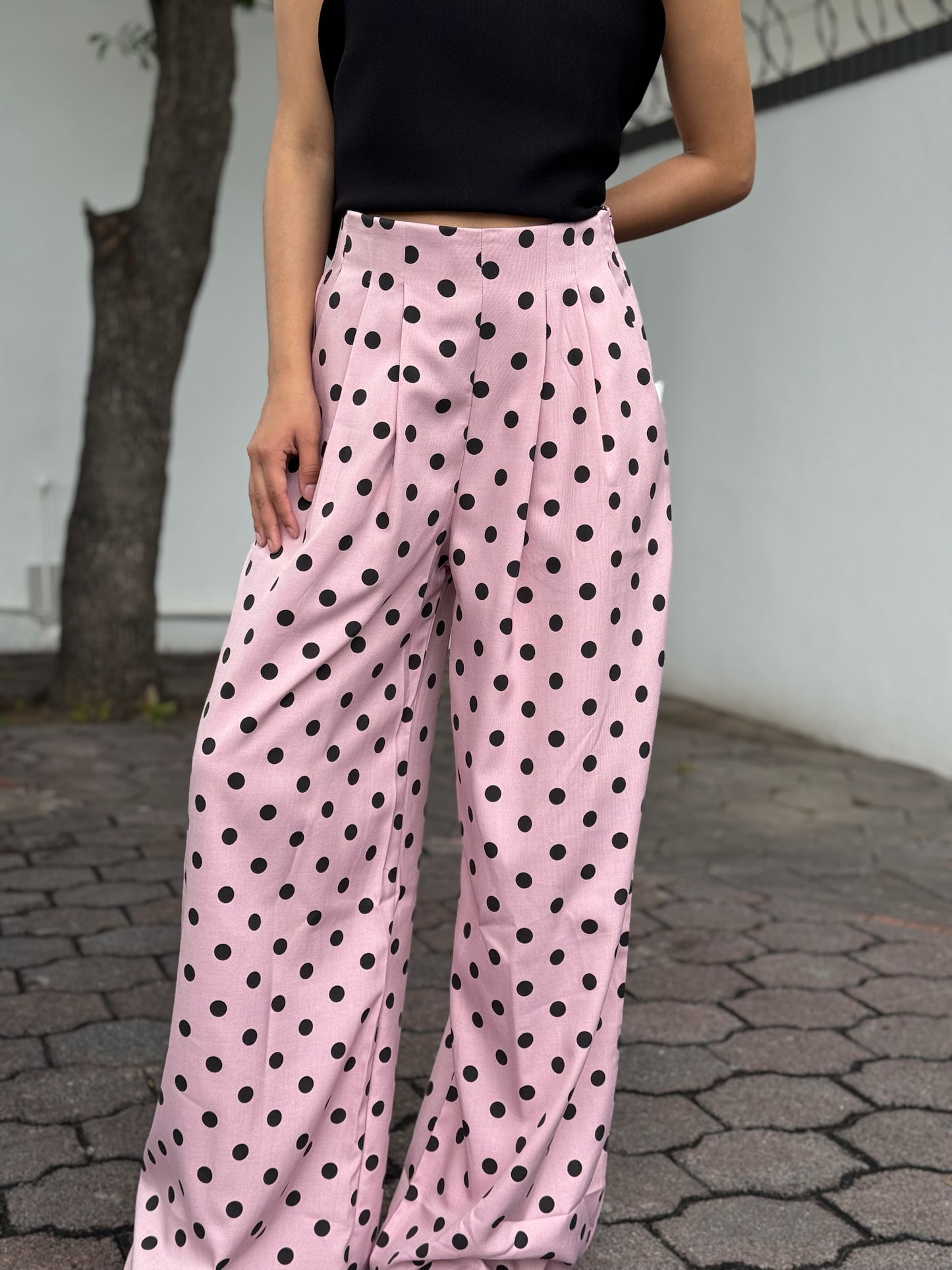 Pantalon blush polka dots