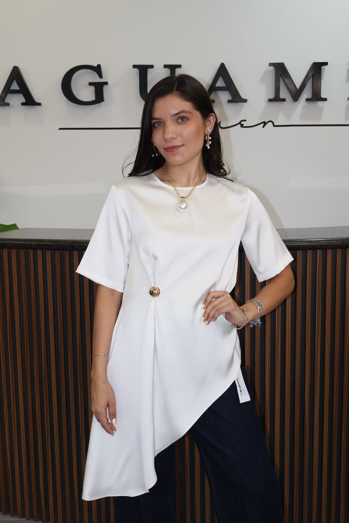 Blusa ivory flow
