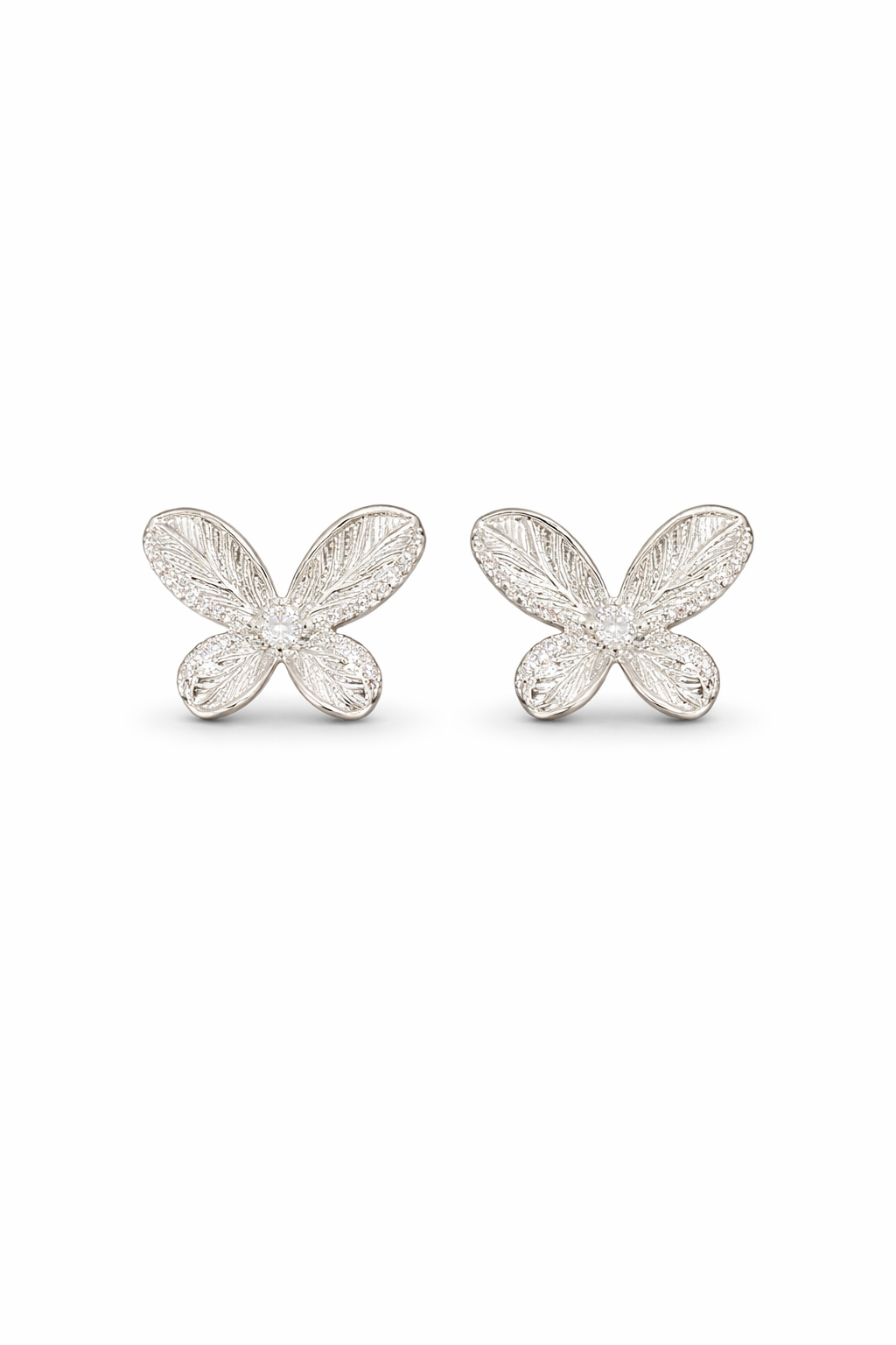 Aretes Mariposa Plateada