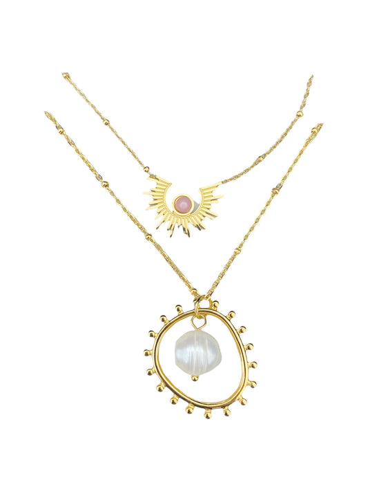 Collar “Solar Pearl Duo”