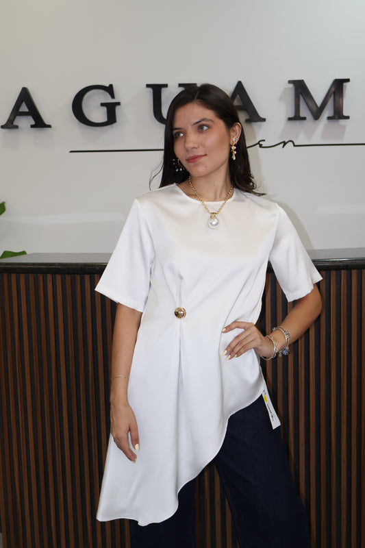 Blusa ivory flow