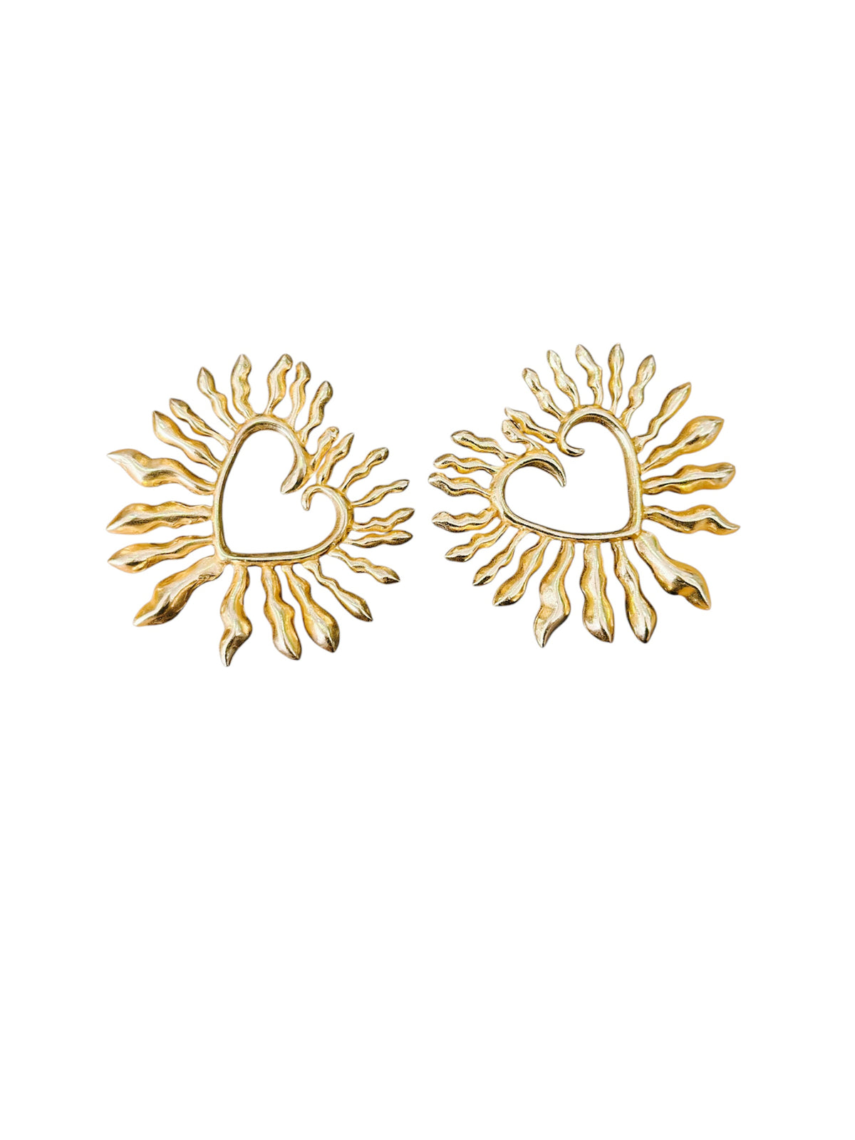 Aretes Golden Heart Sun