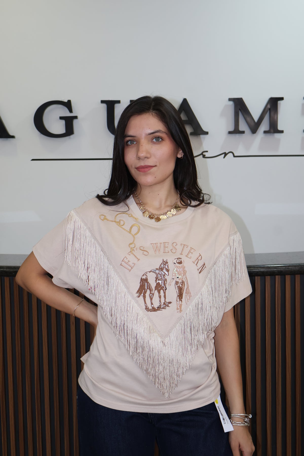 Blusa western flecos