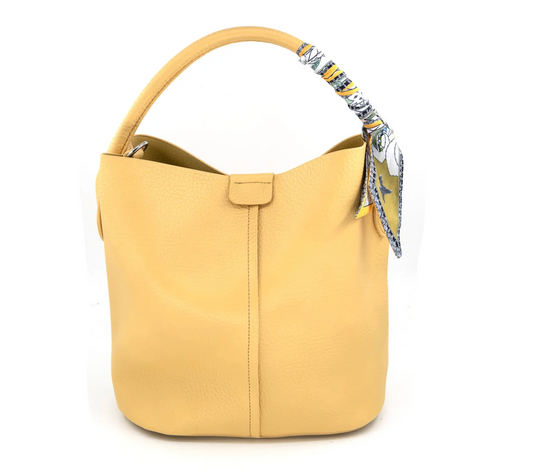 Bolso Amarillo con Mascada