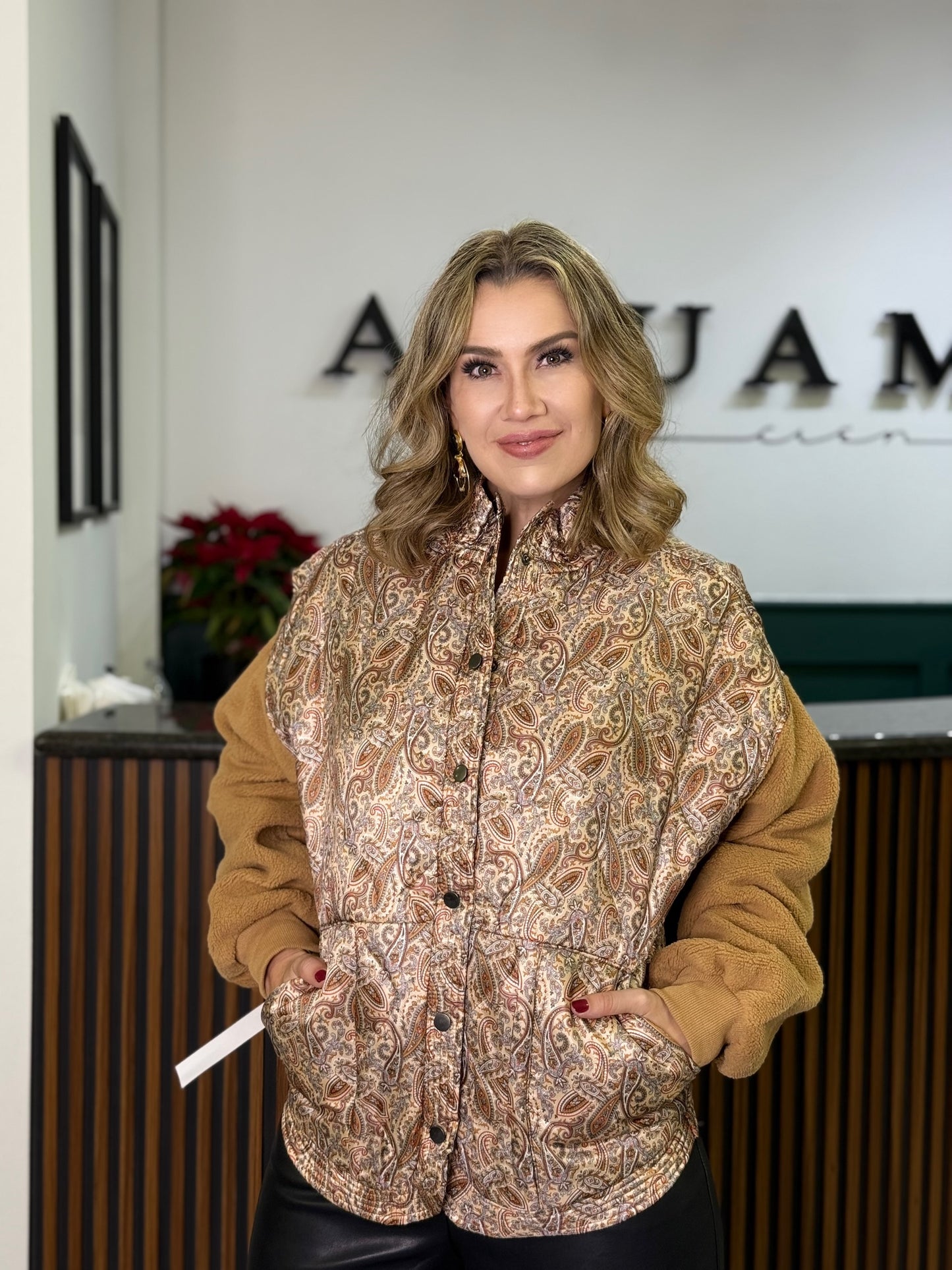 Chaqueta Acolchada con Mangas