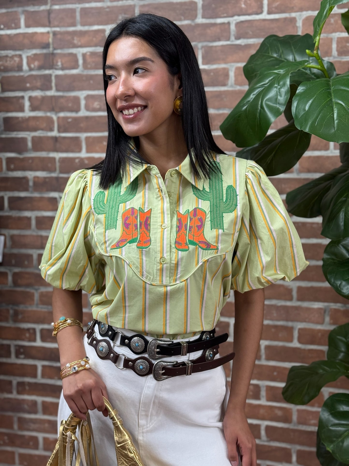 Blusa cactus/botas