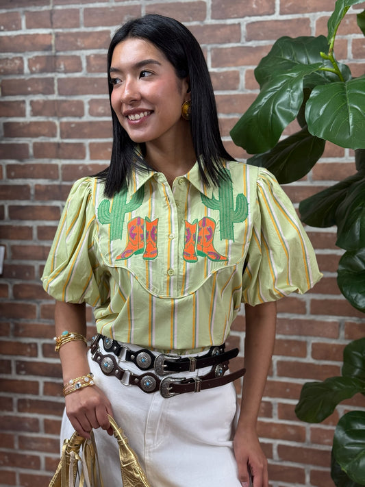 Blusa cactus/botas