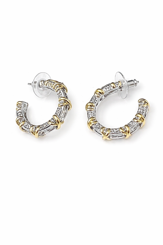 Aretes Aro Crystal Twist