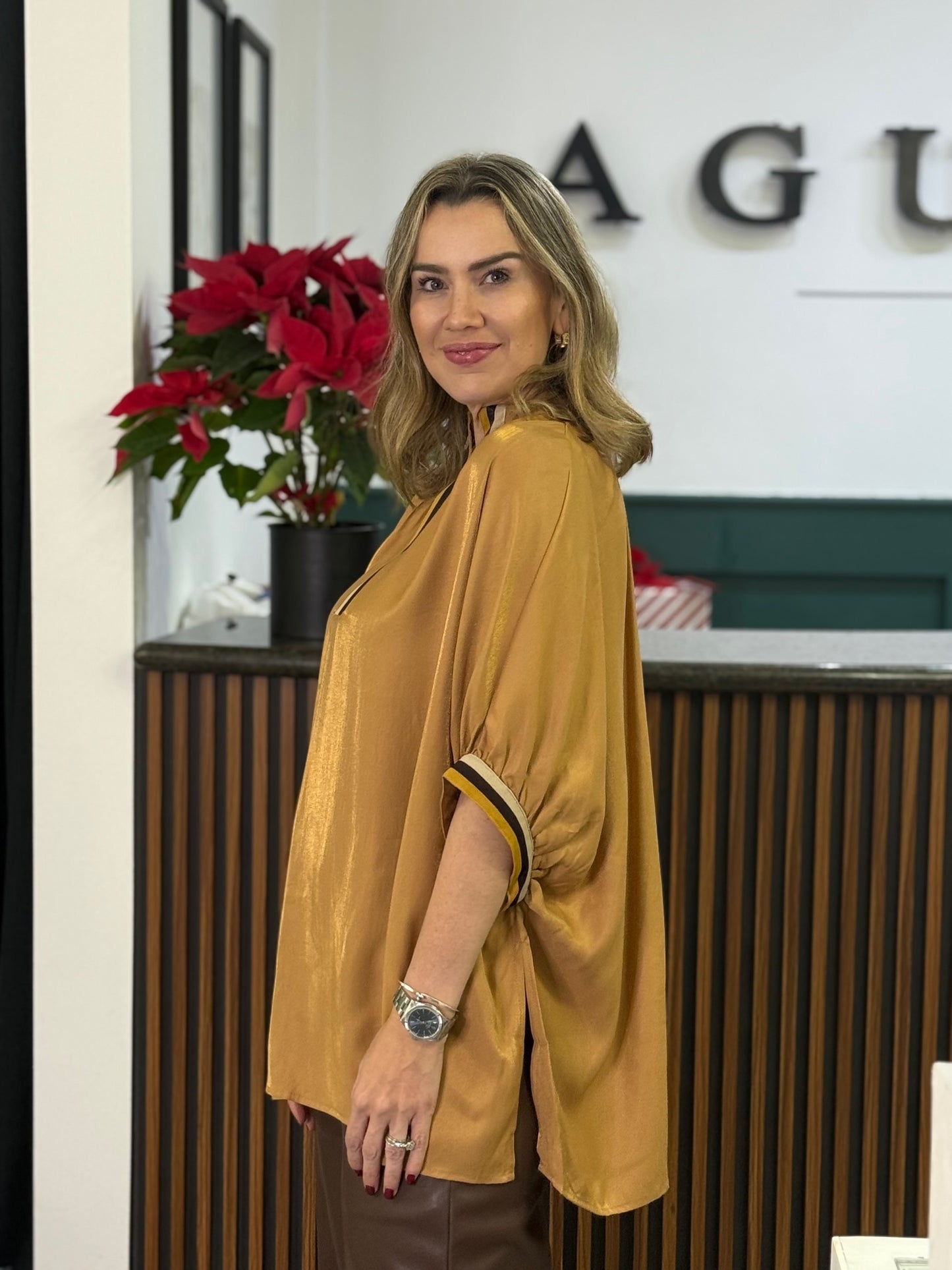 Camisa Over Size color Camel