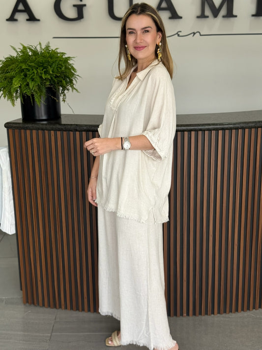 Conjunto Beige Cuello V